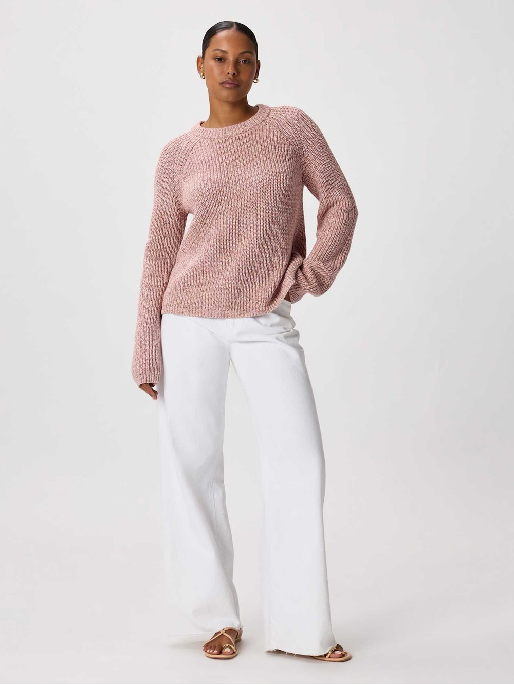 Quince 100% Organic Cotton Fisherman Crew Sweater Small
